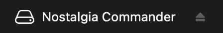 The disk in the Finder sidebar, with its eject button